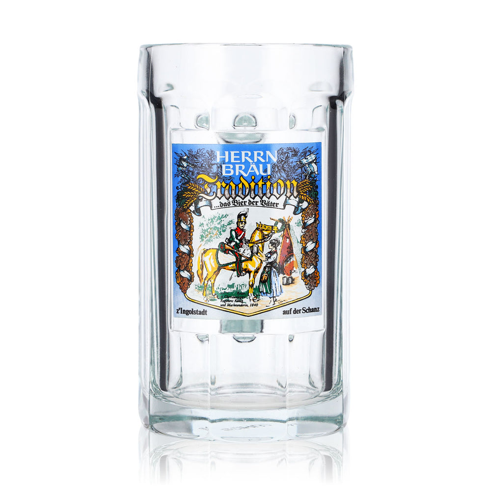 Herrnbräu Beer Glass, 0.5-liter Mug, Ingolstadt Sahm
