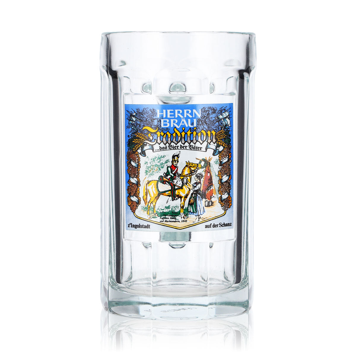 Herrnbräu Beer Glass, 0.5-liter Mug, Ingolstadt Sahm