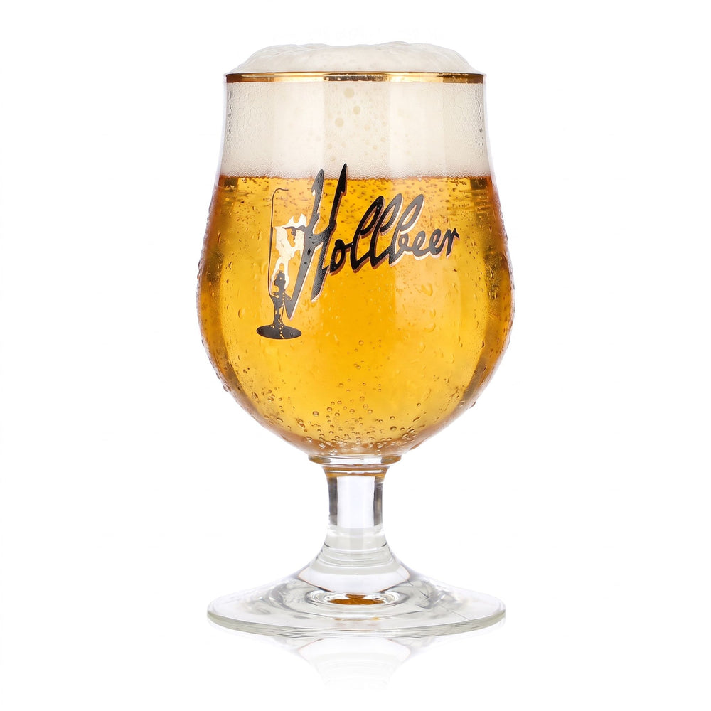 Hollbeer Beer Glass, 0.2 L, Tulip-Shaped, Gold-Rimmed, Ritzenhoff