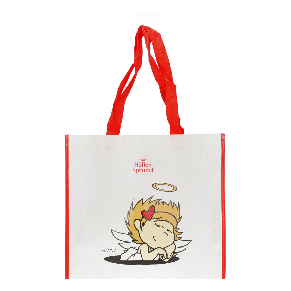 Höllensprudel Water Bag Shopping Bag Angel White/Red Nici Plastic