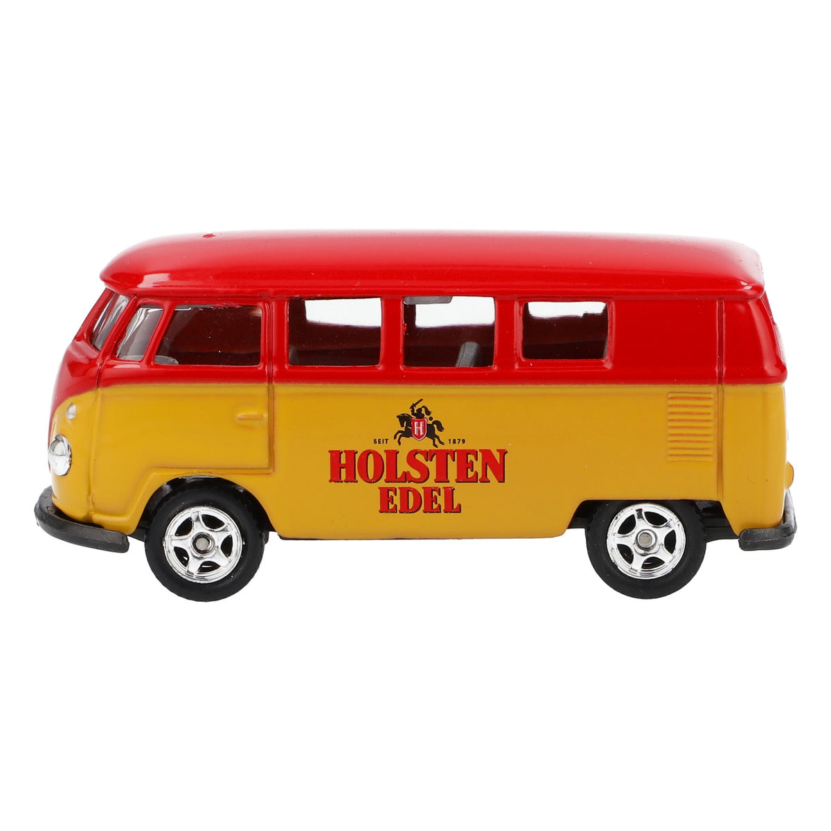Holsten Beer Model Car 1962 VW Bulli Car Model Scale 1:64 Red/Yellow – View 2