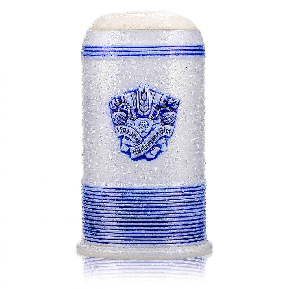 Hürlimann Beer Glass, Stone Mug, 1.5 L, 150 Years of Rastal Clay, Grenzau Beer Mug, Maßkrug