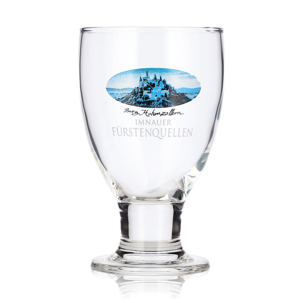 Imnauer Fürstenquellen Water Glass, 0.26 L, Tulip Shape; Hohenzollern Castle Beer Glass