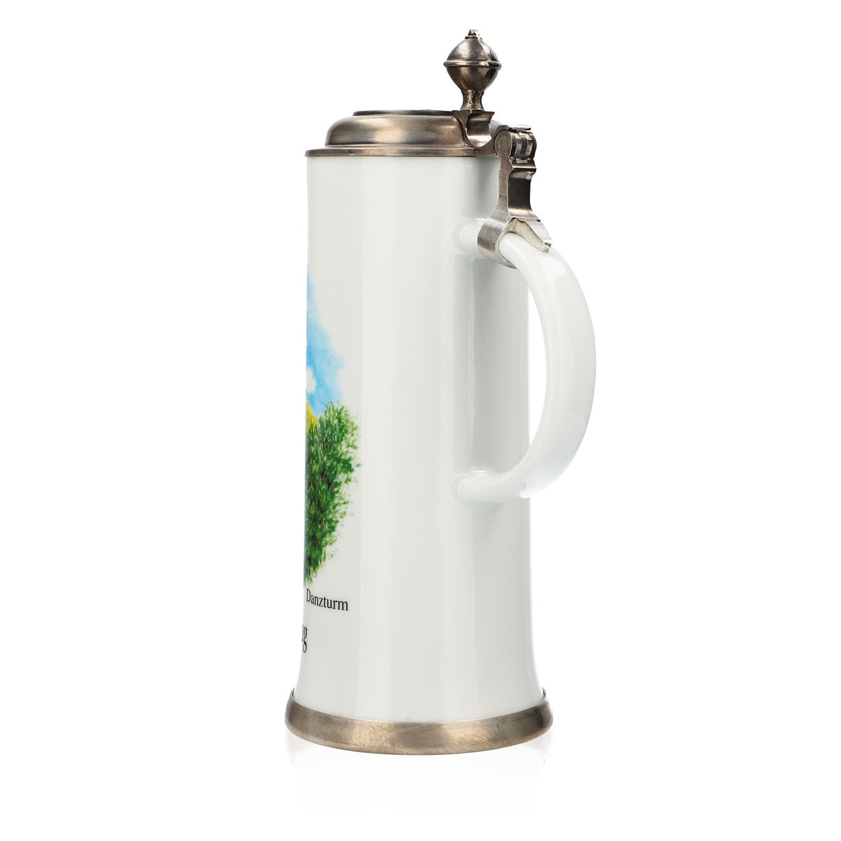 Iserlohn beer glass Annual mug 2002 Stoneware mug Seidel pewter lid 0.65 l mug – View 4
