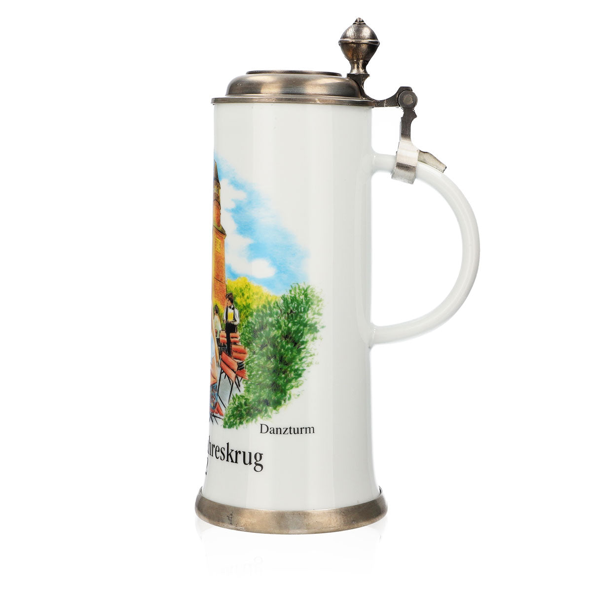 Iserlohn beer glass Annual mug 2002 Stoneware mug Seidel pewter lid 0.65 l mug – View 5