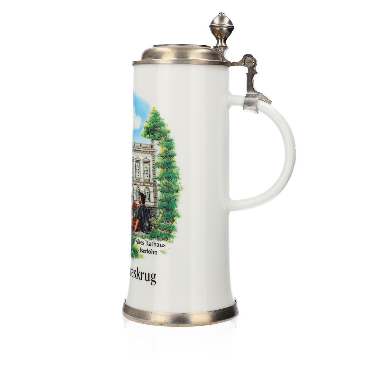 Iserlohn beer glass Annual mug 2003 Stoneware mug Seidel pewter lid 0.88 l mug – View 5