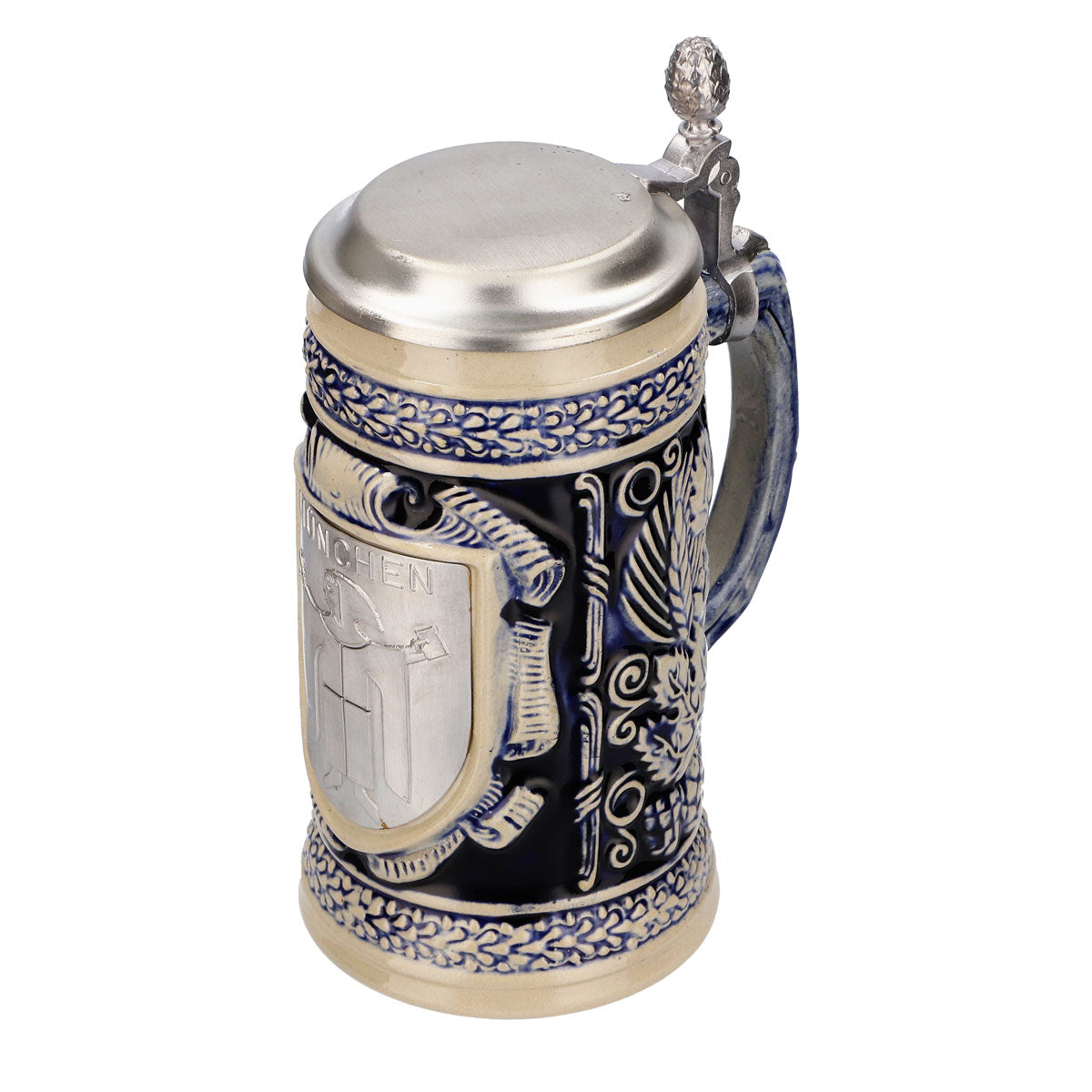 Iserlohn beer glass stoneware mug Seidel pewter lid 0.64 l mug "Munich" – View 6