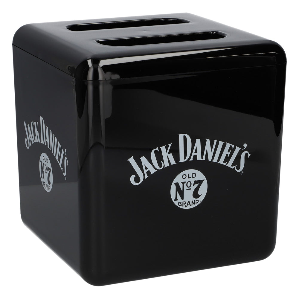 Jack Daniel's Whiskey Acrylic Cooler Ice Cube Tray, Black Plastic Bar Accessory