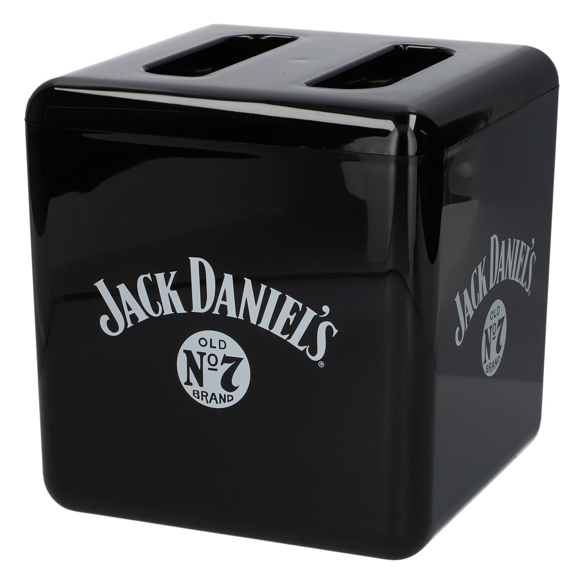 Jack Daniel's Whiskey Acrylic Cooler Ice Cube Tray, Black Plastic Bar Accessory – View 3