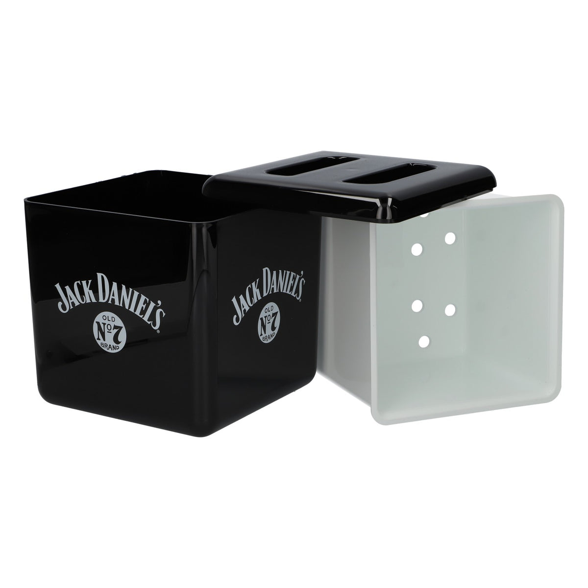 Jack Daniel's Whiskey Acrylic Cooler Ice Cube Tray, Black Plastic Bar Accessory – View 5