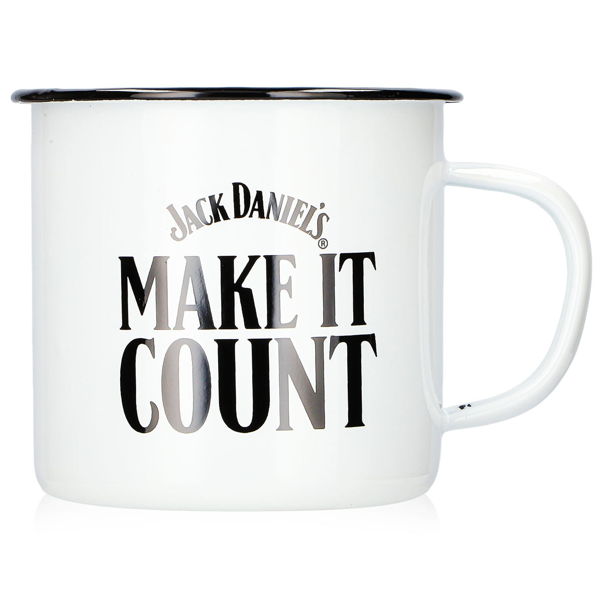 Jack Daniels Whiskey Glass, 0.54 L, "MAKE IT COUNT" Mug, White