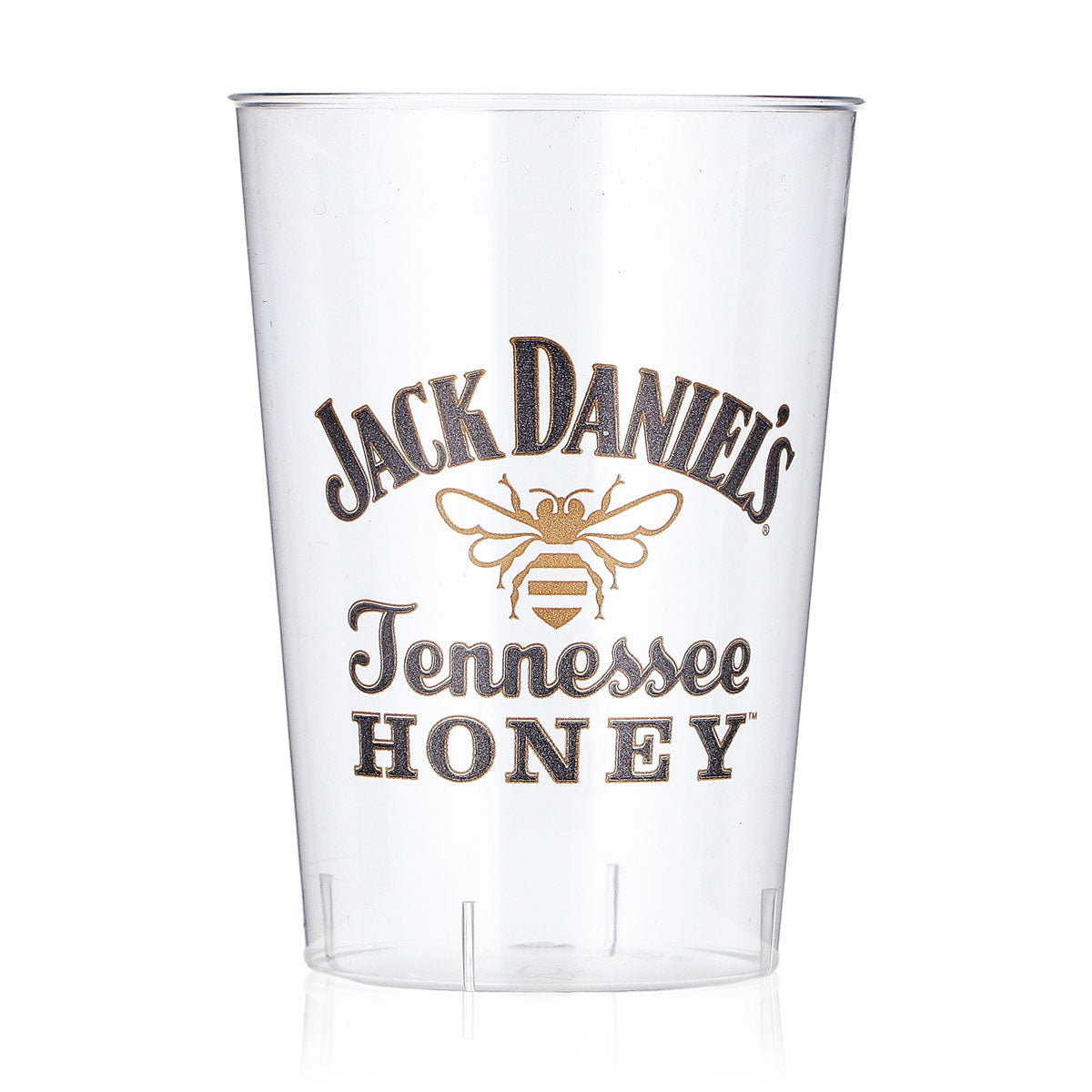 Jack Daniels Whiskey Glass, Pack of 40, 0.1 L, Honey Logo, Plastic Disposable Cups – View 2