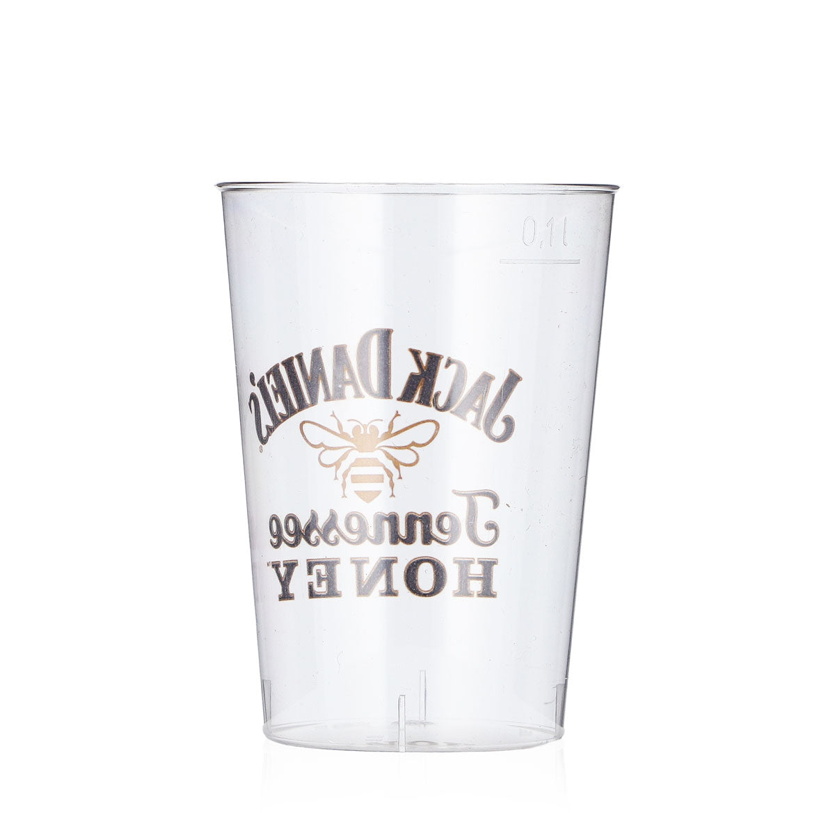 Jack Daniels Whiskey Glass, Pack of 40, 0.1 L, Honey Logo, Plastic Disposable Cups – View 4