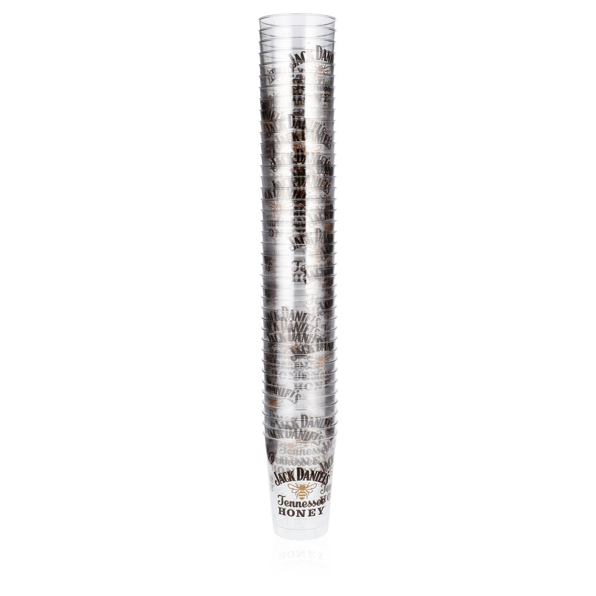 Jack Daniels Whiskey Glass, Pack of 40, 0.1 L, Honey Logo, Plastic Disposable Cups – View 5