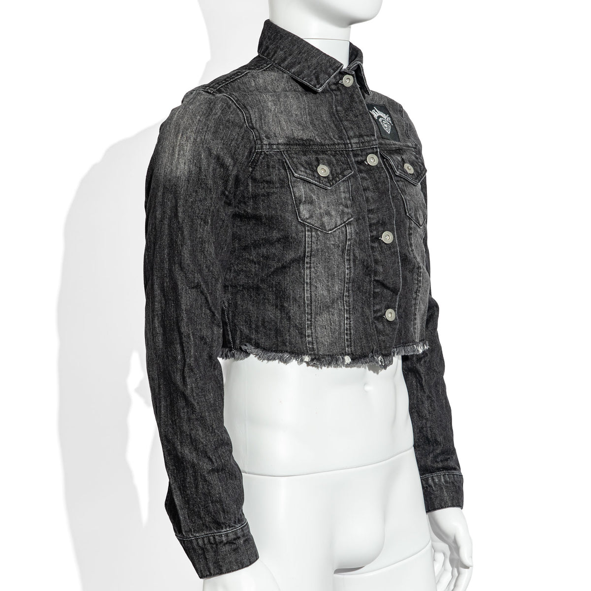 Jack Daniels Whiskey Glass LED Size M Blended Fabric Whiskey Girly Short Jeans Jacket No. 7 – View 2