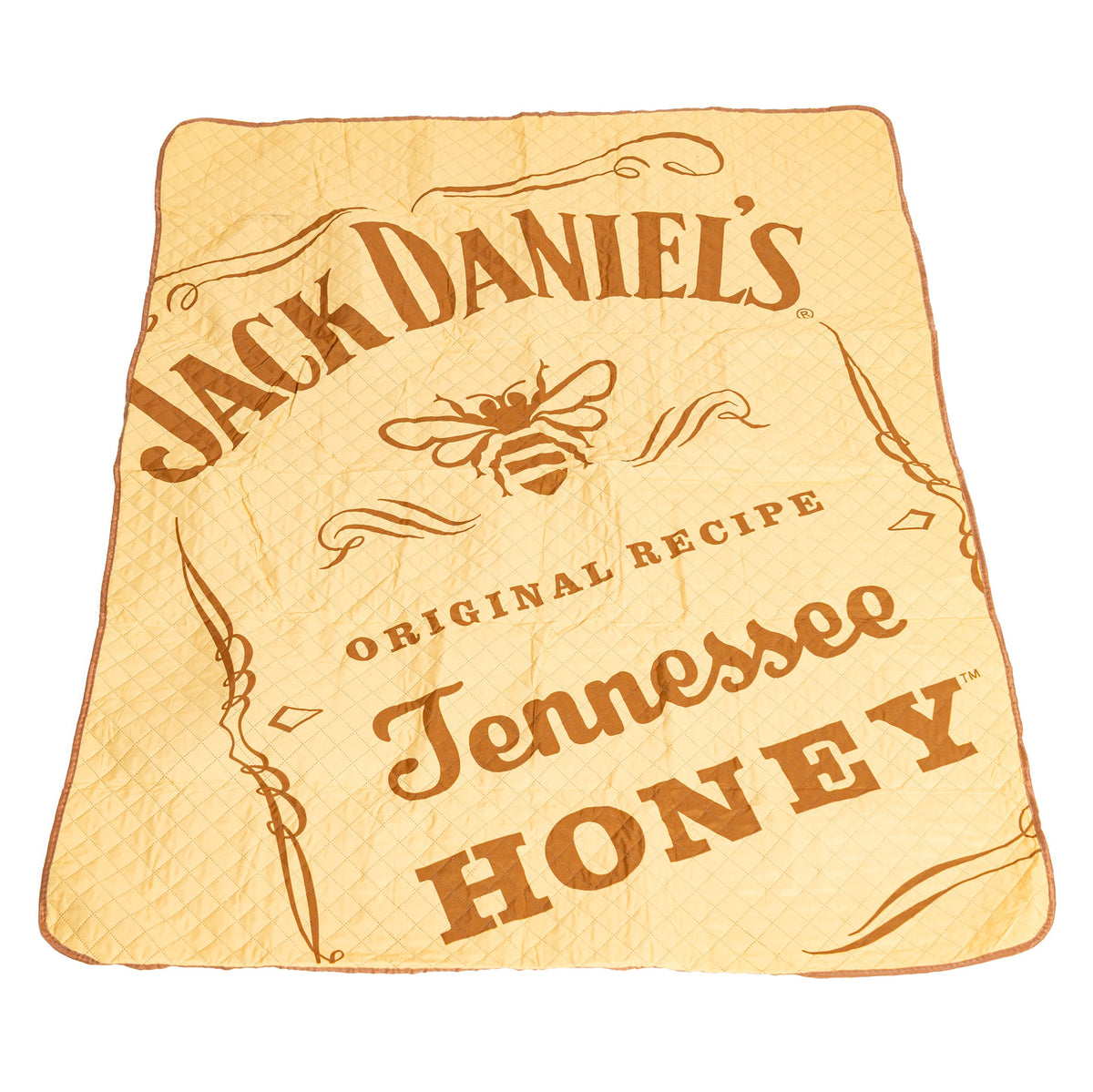 Jack Daniels Whiskey Picnic Blanket, Honey Brown, Polyester, 145x115 cm – View 2