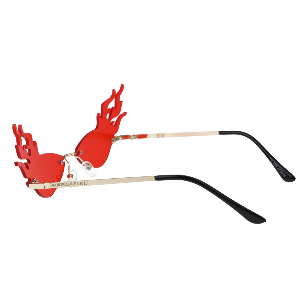 Jack Daniels Whiskey Sunglasses Metal Party Glasses Flames Red – View 3