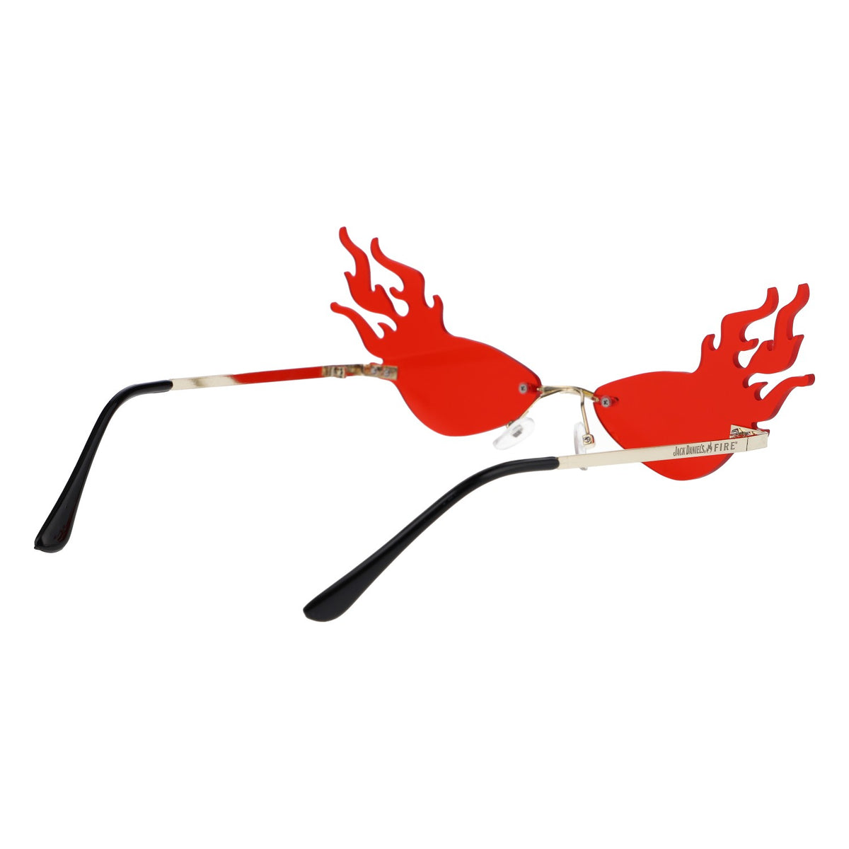 Jack Daniels Whiskey Sunglasses Metal Party Glasses Flames Red – View 4