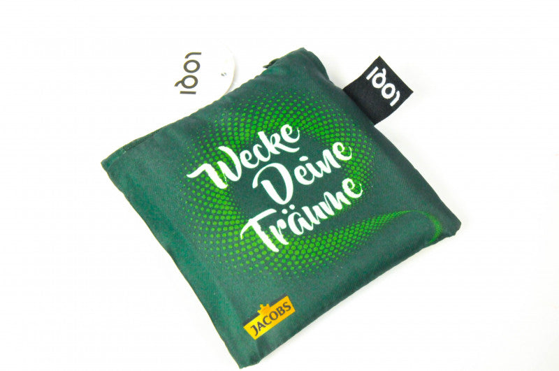 Jacobs Coffee Tote Bag LOQI Shopping Bag in Green Polyester Pouch – View 2