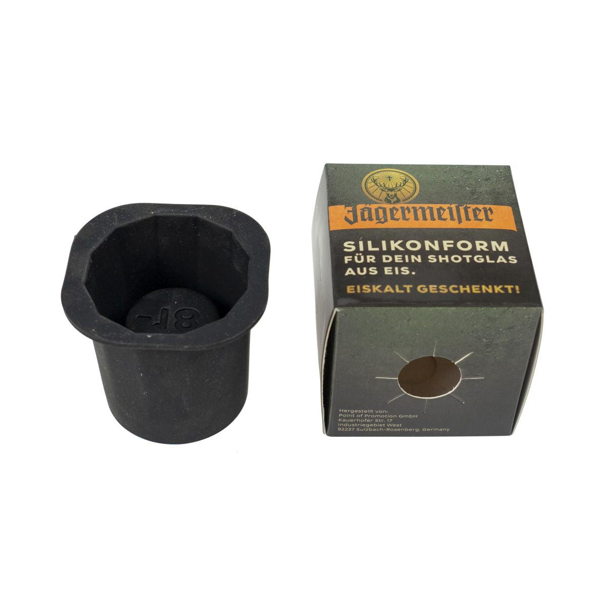 Jägermeister ice cube tray silicone mold shot glass made of ice ice cube maker party