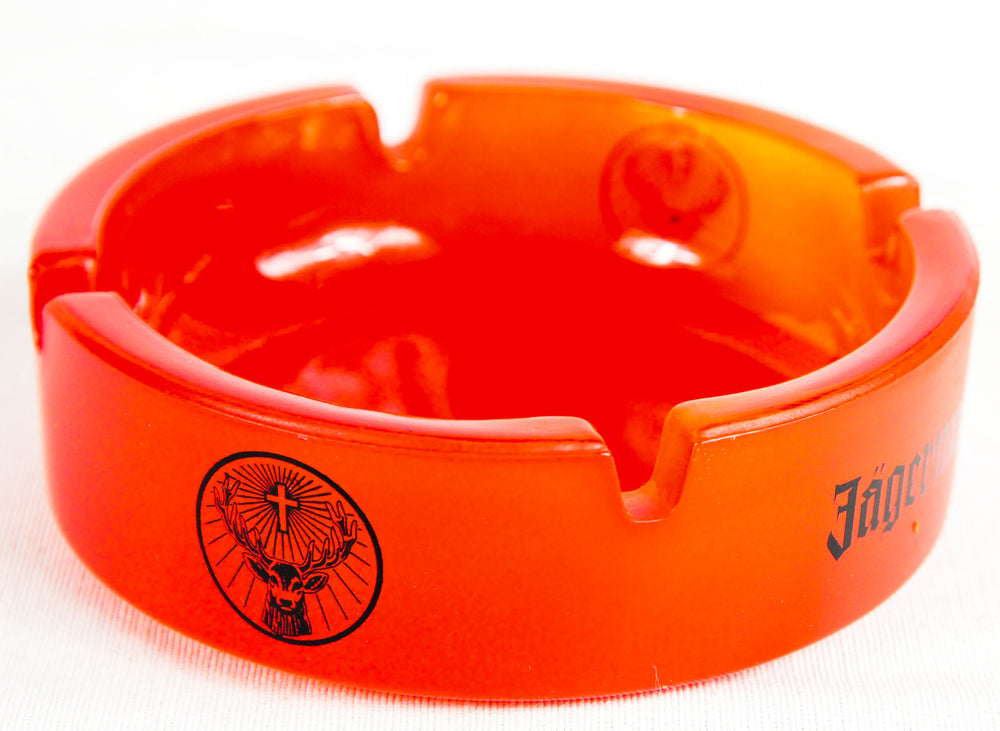 Jägermeister glass ashtray, small version, orange satin finish