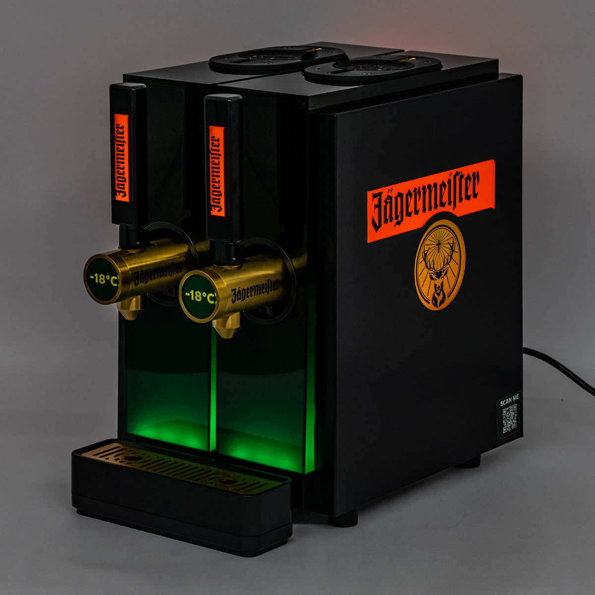 Jägermeister Liqueur Dual Tap Machine Dispenser for 2 Bottles Shot Machine Black – View 3