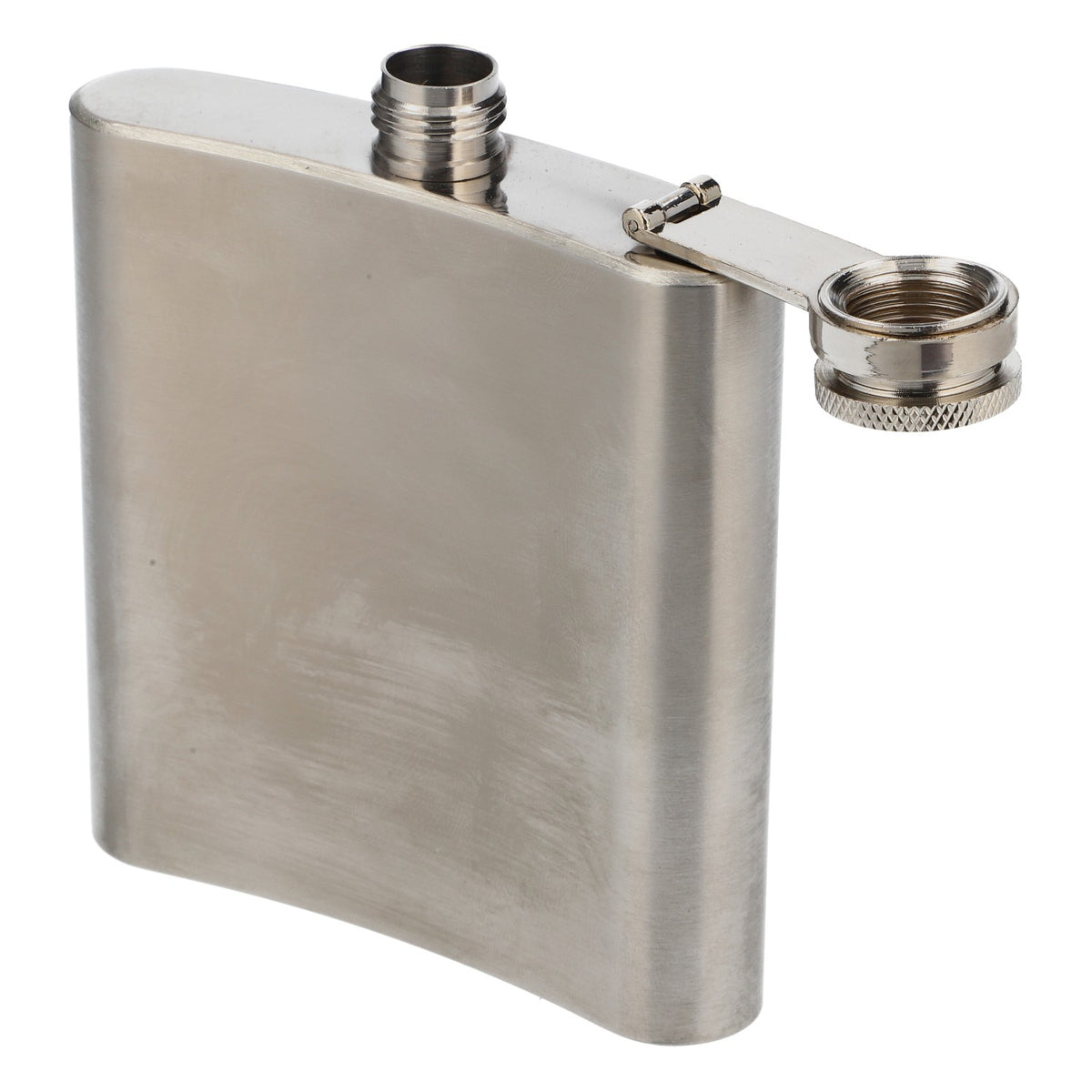 Jägermeister liqueur hip flask Whiskey bottle Bottle to go Silver logo in the center – View 4