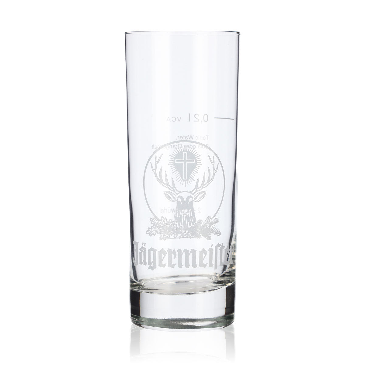 Jägermeister Liqueur Glass, Long Drink Glass, 0.34 L, White Logo, Oak, for Mixed Drinks, VCA