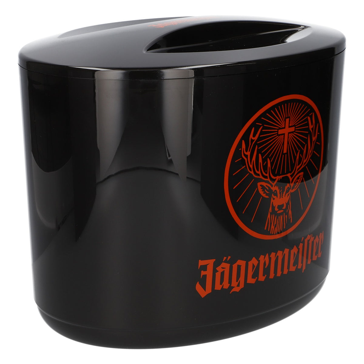 Jägermeister Liqueur Cooler 10L Ice Bucket with Orange Logo, New, Black Plastic – View 2