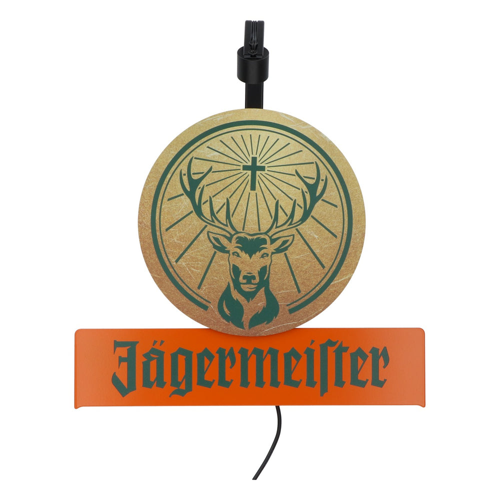Jägermeister liqueur LED illuminated advertising sign including power supply unit Wall display