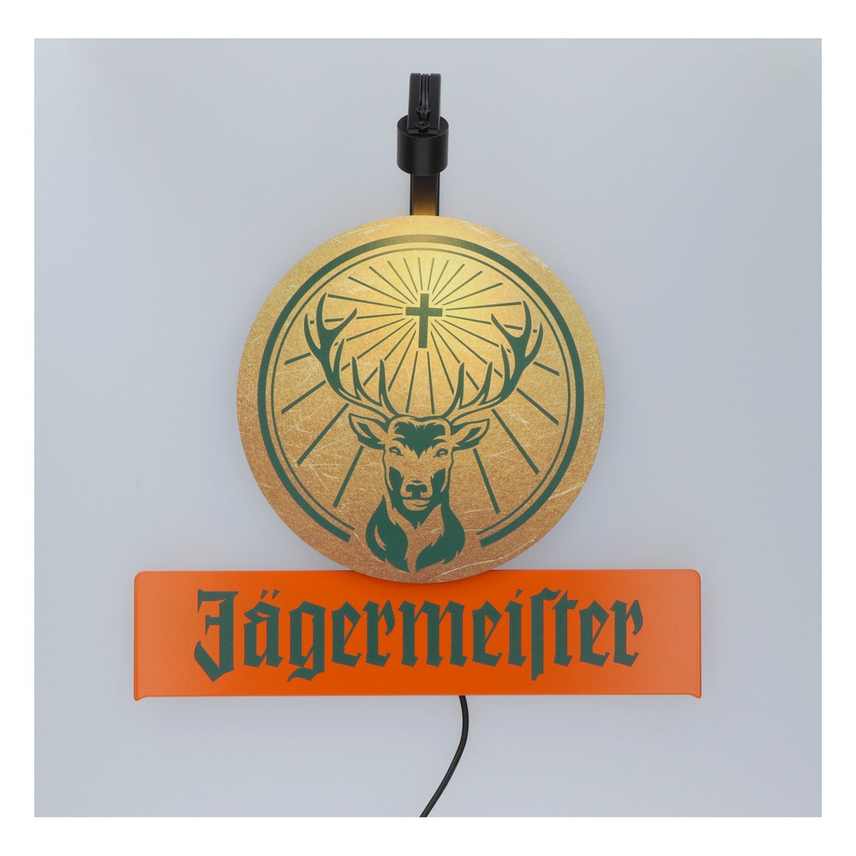 Jägermeister liqueur LED illuminated advertising sign including power supply unit Wall display – View 2