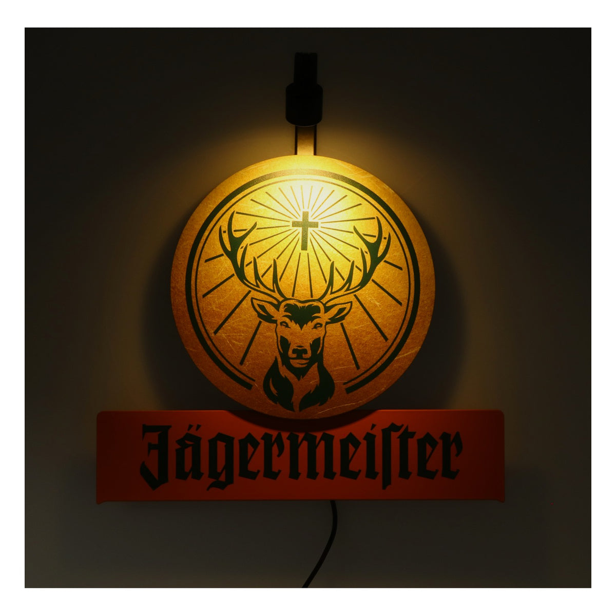Jägermeister liqueur LED illuminated advertising sign including power supply unit Wall display – View 3