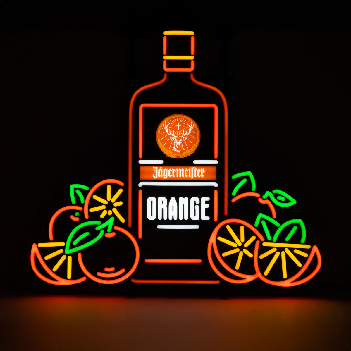 Jägermeister liqueur LED illuminated sign "Orange" bottle LED incl. power supply unit – View 3