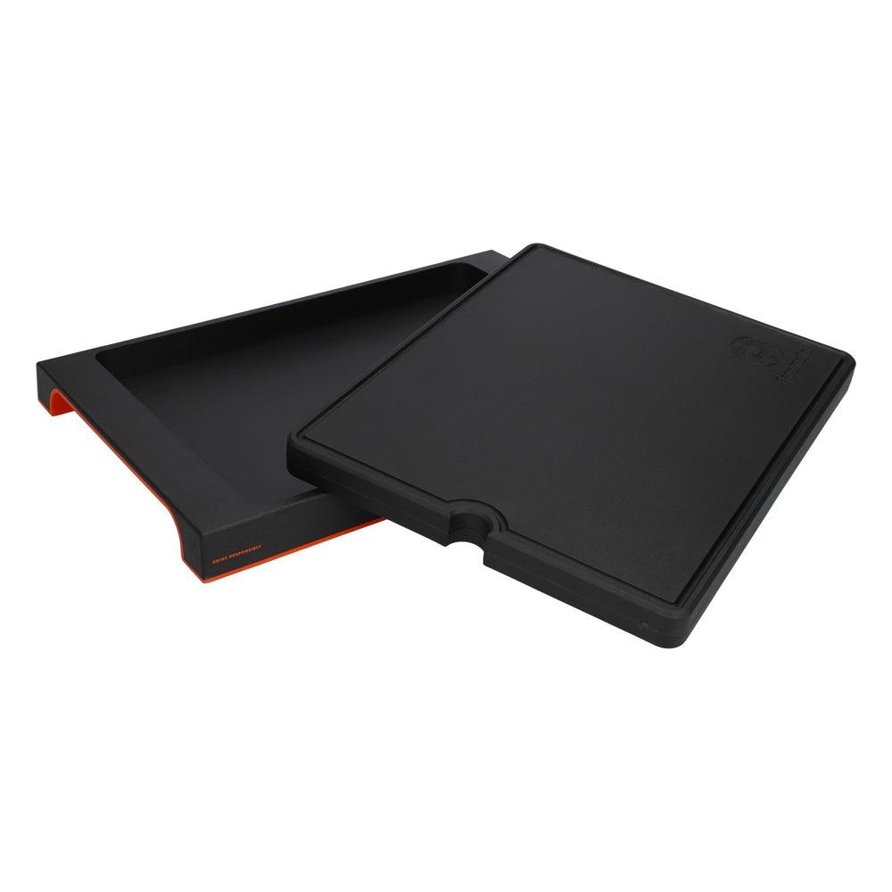 Jägermeister Liqueur Cutting Board, 2-piece, Black with Orange Base, Solid