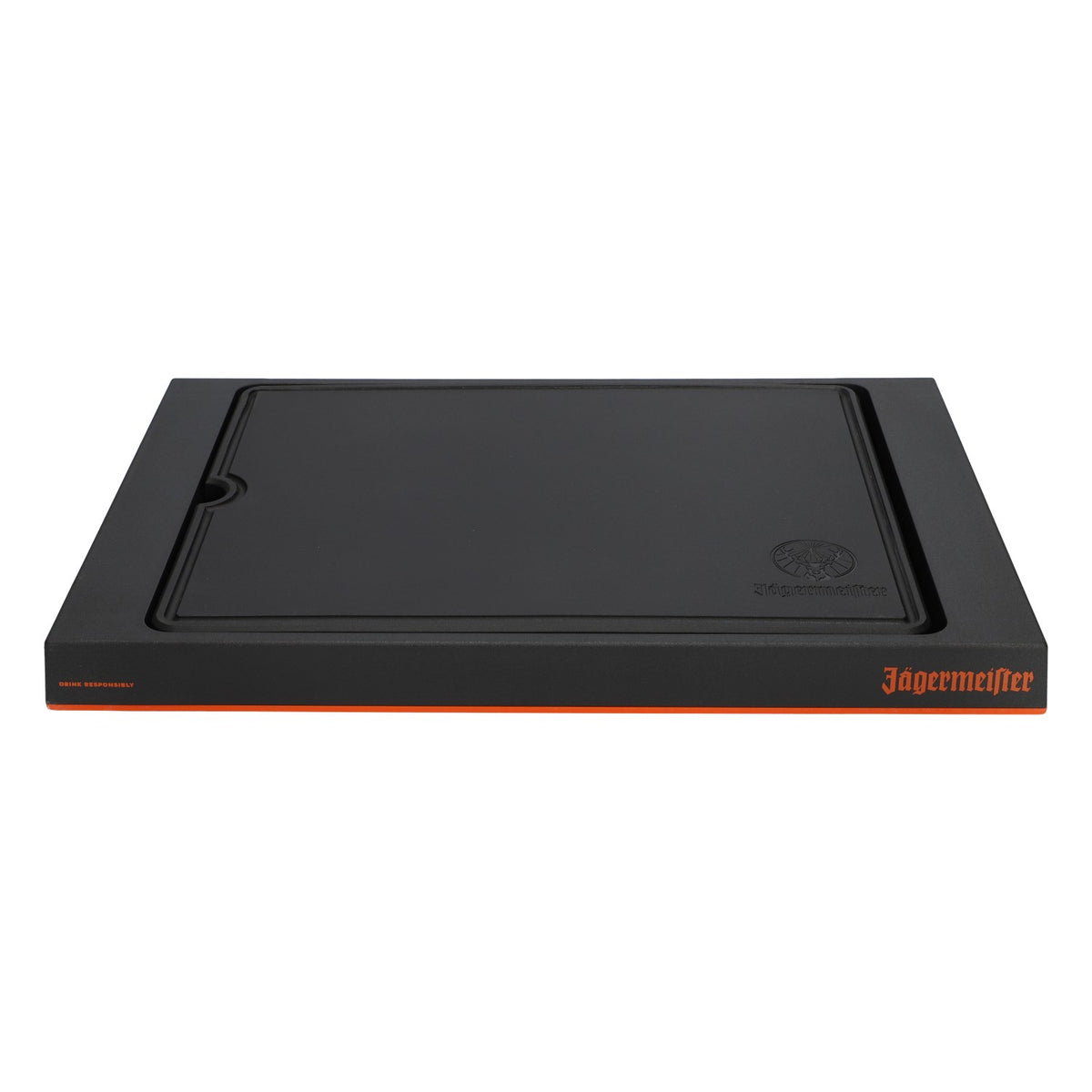 Jägermeister Liqueur Cutting Board, 2-piece, Black with Orange Base, Solid – View 2