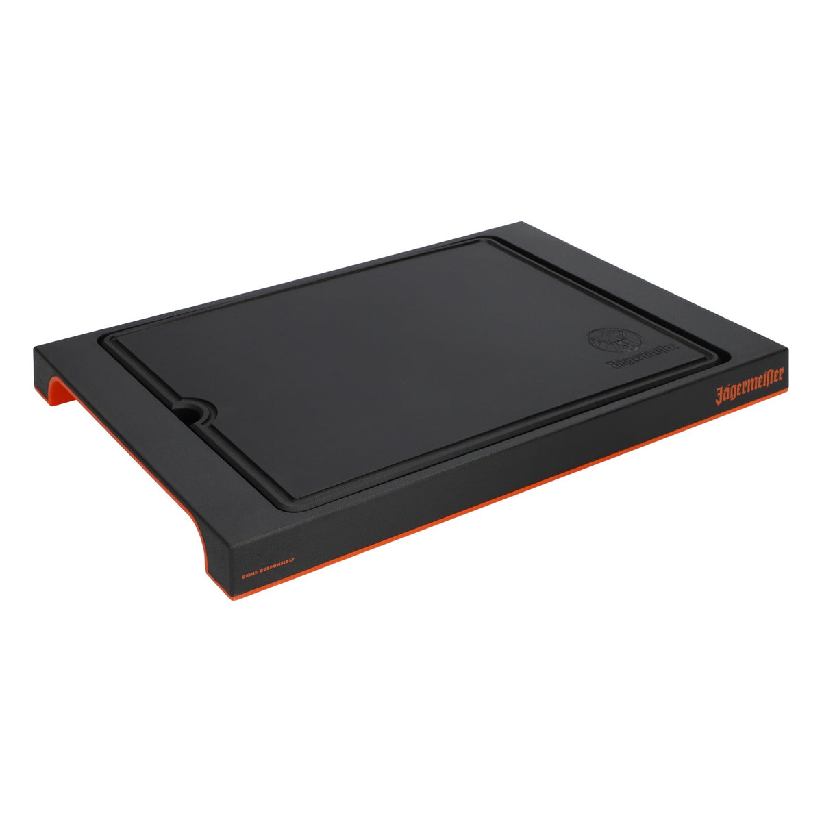 Jägermeister Liqueur Cutting Board, 2-piece, Black with Orange Base, Solid – View 3