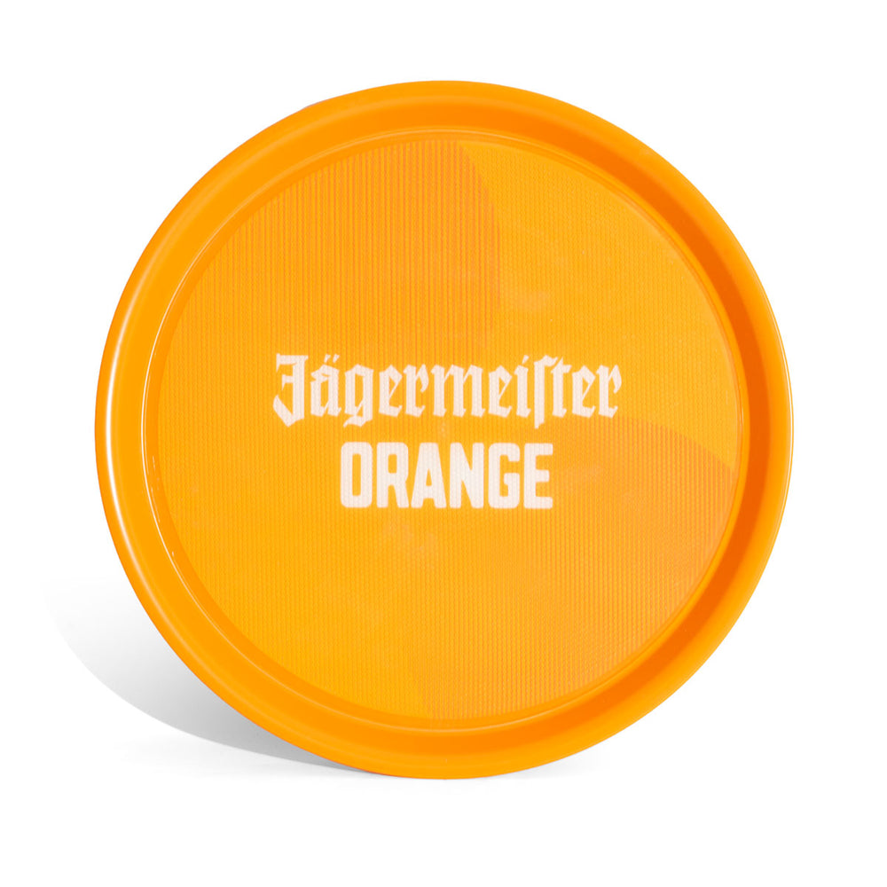 Jägermeister liqueur tray Round tray Serving tray 37 cm diameter "Orange" rubberized