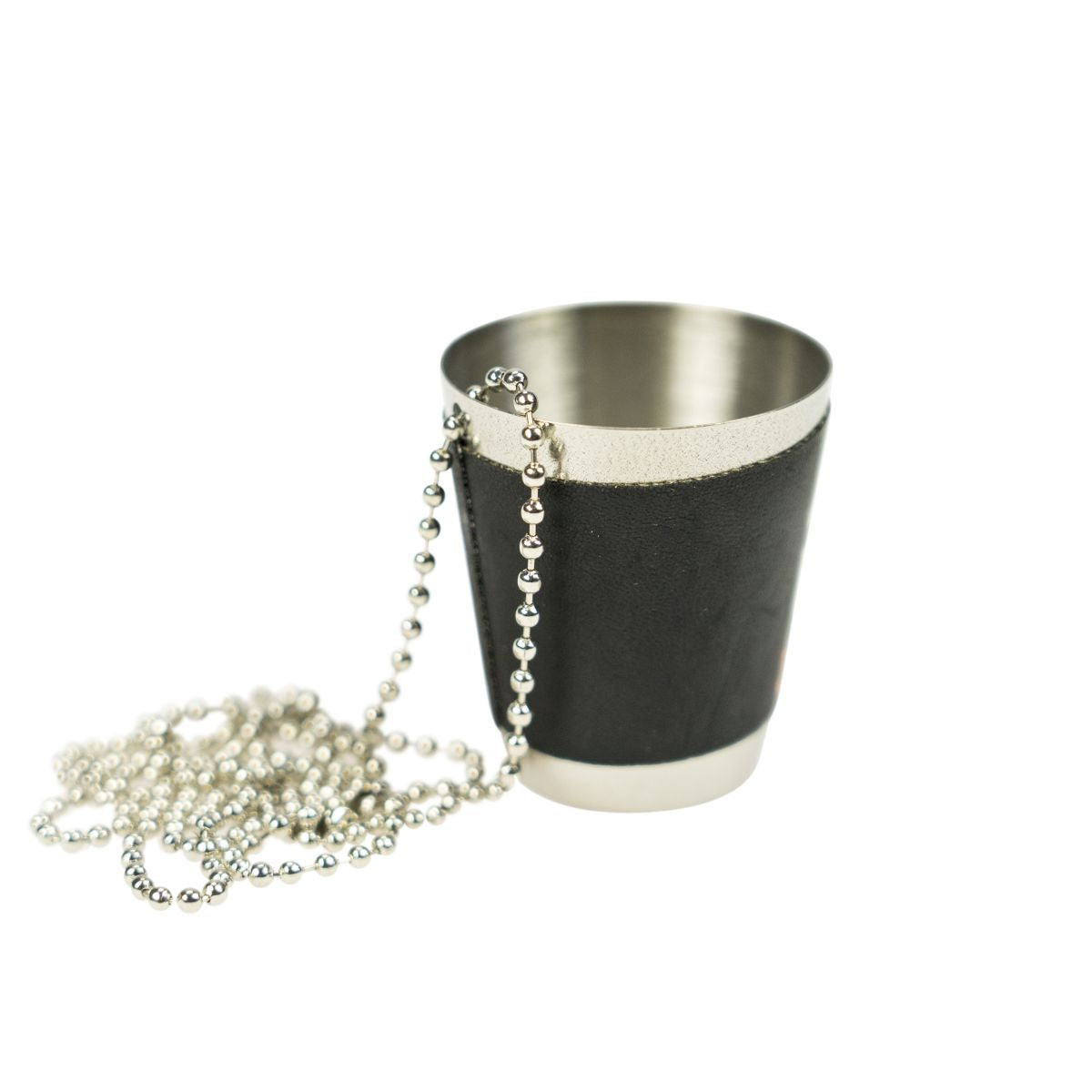 Jägermeister metal mug shot glass 2cl For Kruze with metal chain to hang around your neck – View 2