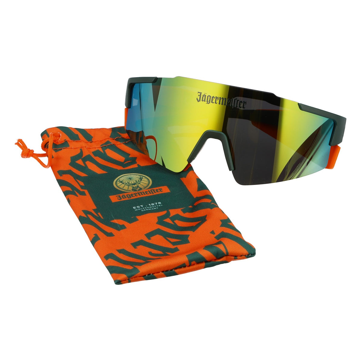 Jägermeister Fast Glasses Sunglasses Orange Mirror Cult Accessory – View 5