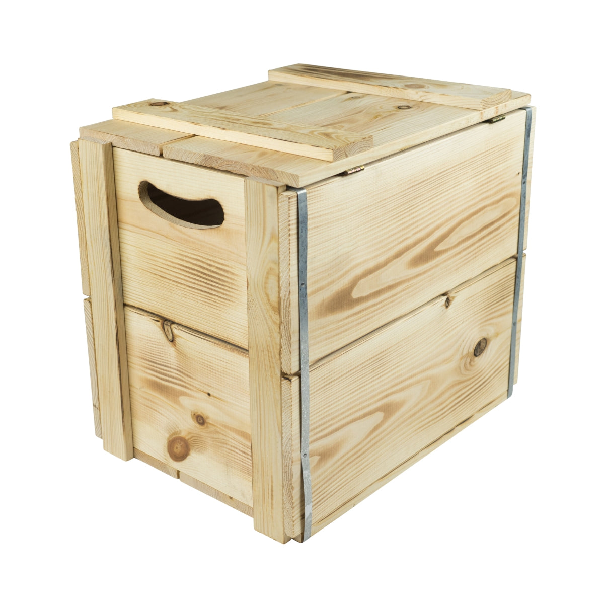 Jameson wooden box chest with hinged lid, 42 x 30 x 39 cm, stool box, Irish whiskey – View 2