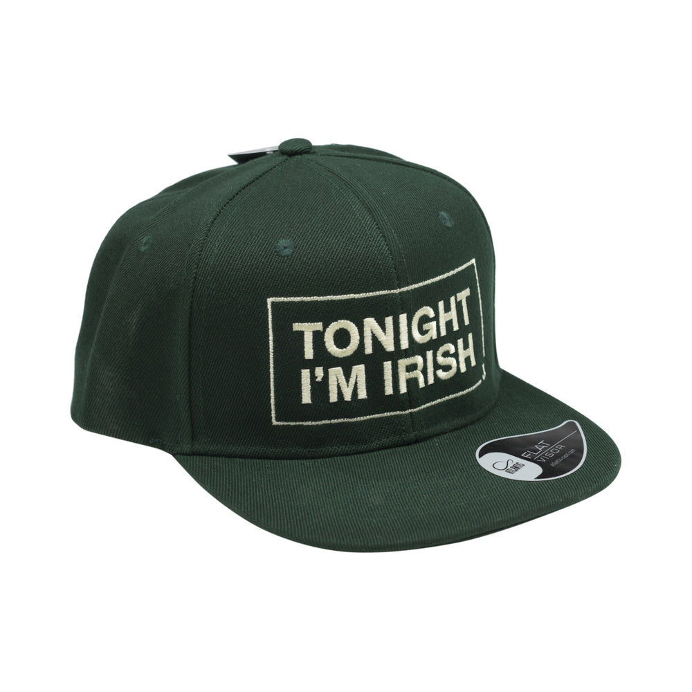 Jameson Whiskey Cap Snapback Green "Tonight I'm Irish" Cap Hat