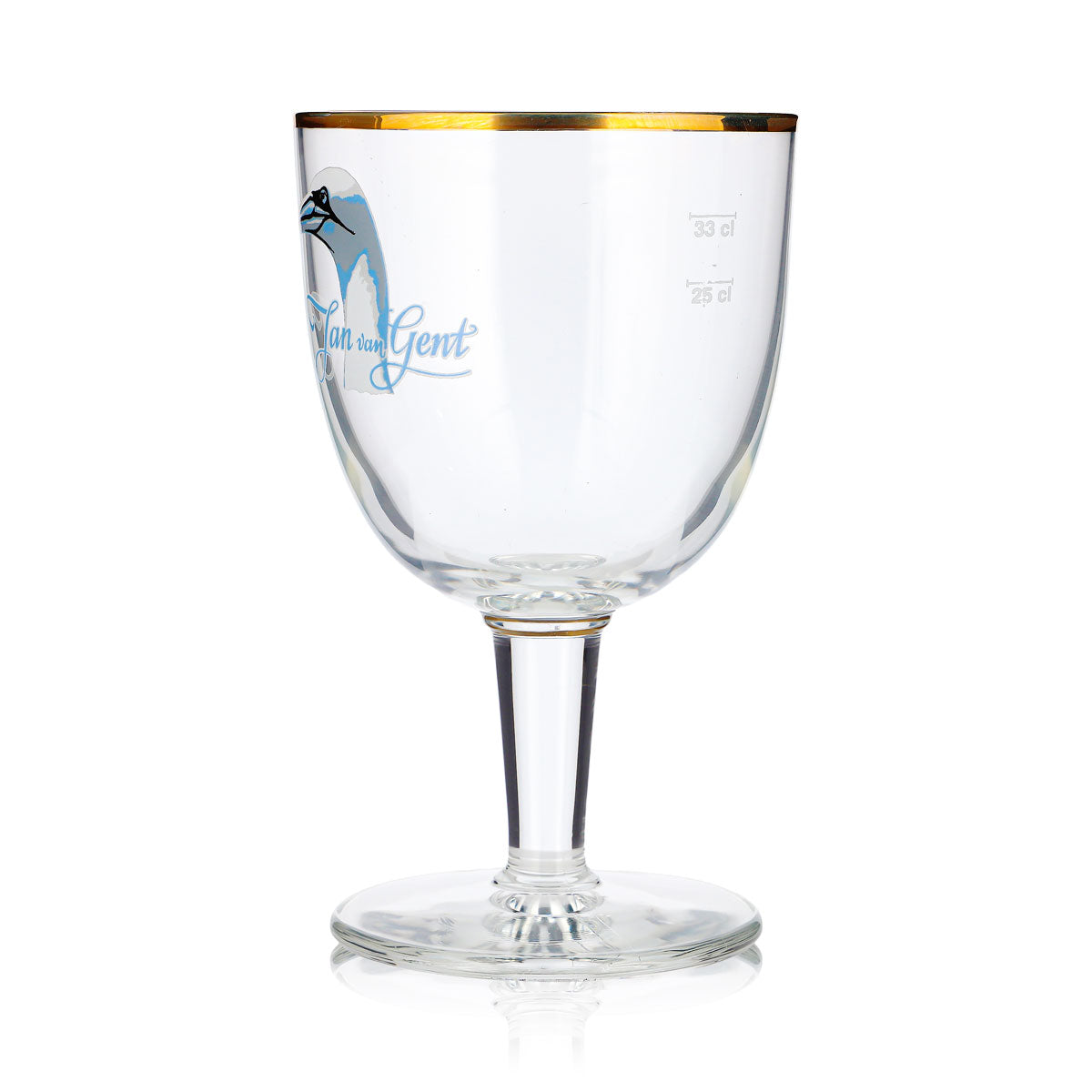 Jan van Gent Beer Glass, 0.33 L, Goblet with Golden Rim – View 5
