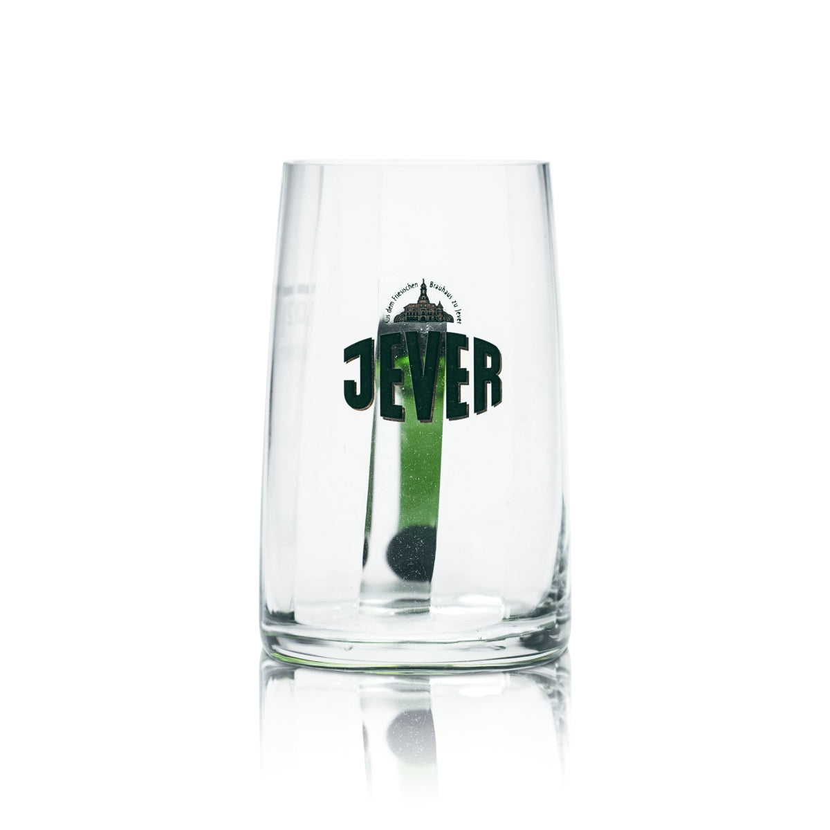 Jever beer glass 0.2 l mug tankard Seidel glasses Rare green handle oak Gastro