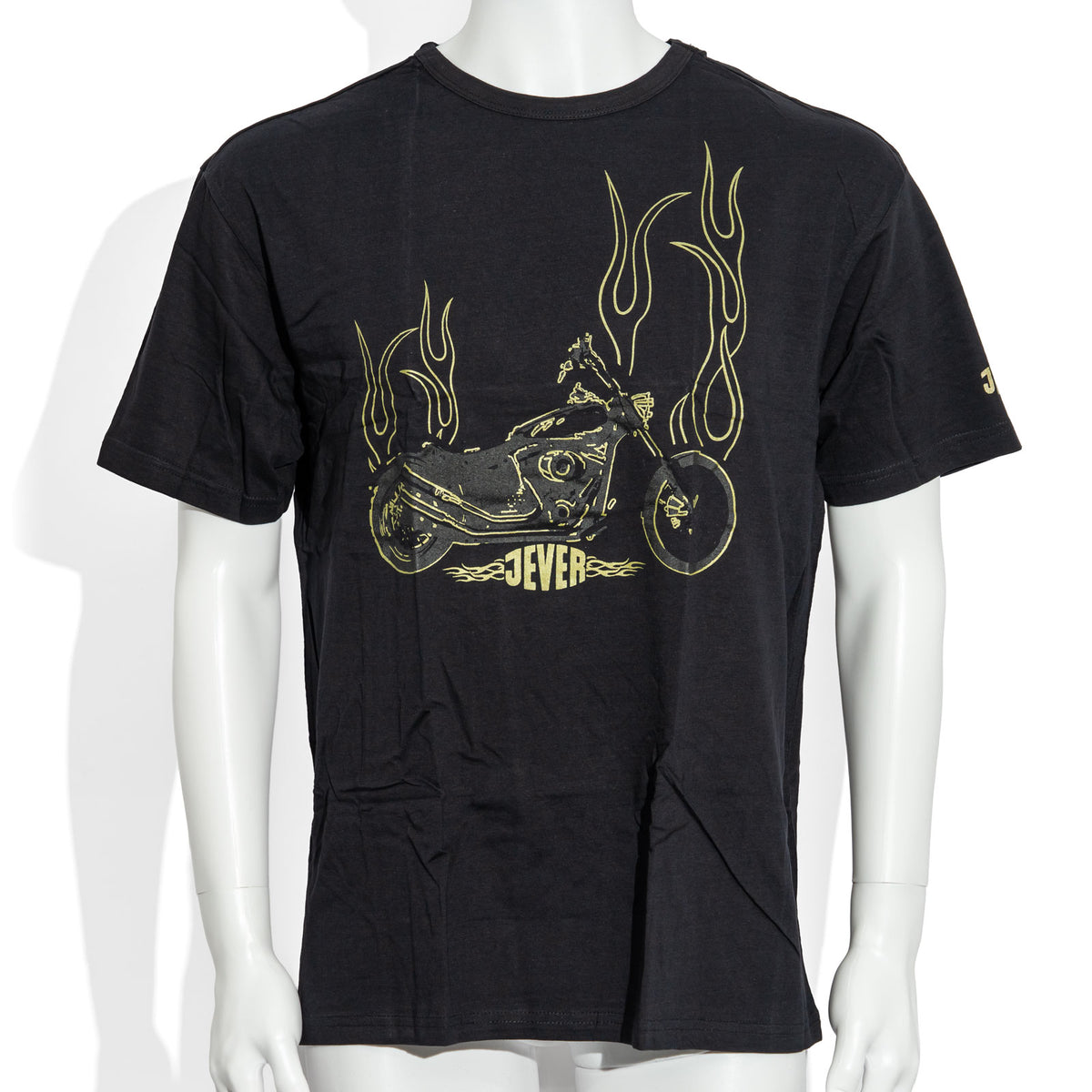 Jever Beer Glass, XL Biker Shirt, Cotton T-Shirt, Gold "Black," Size
