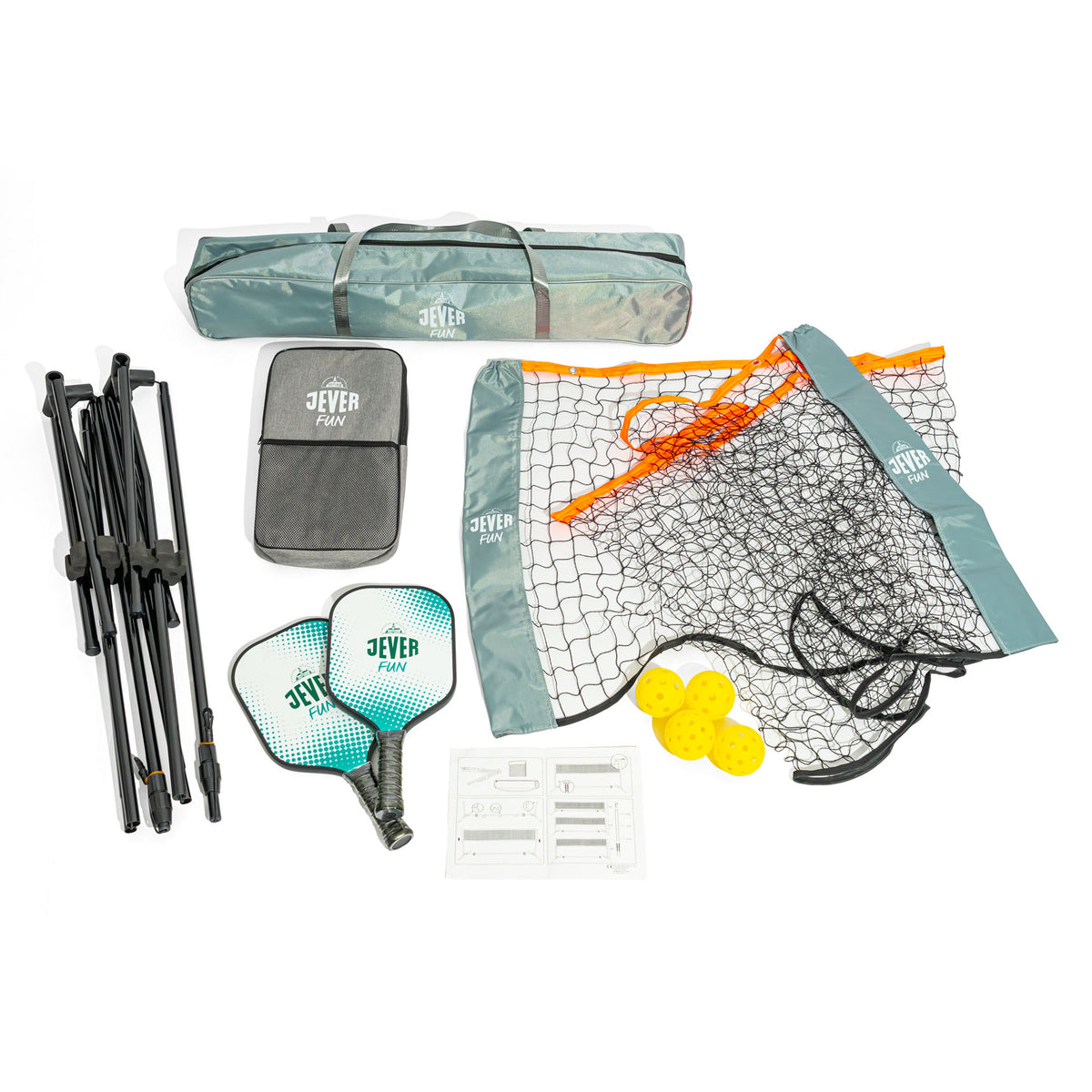 Jever Beer Pickleball Set, adjustable net, 2 paddles, balls, outdoor sport