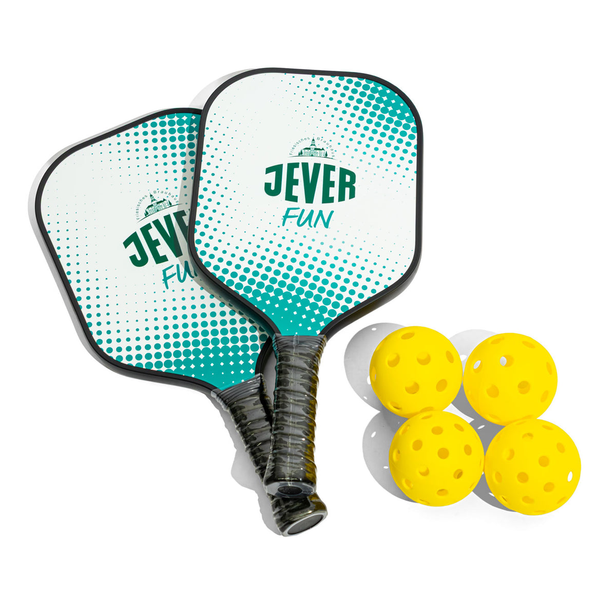 Jever Beer Pickleball Set, adjustable net, 2 paddles, balls, outdoor sport – View 2