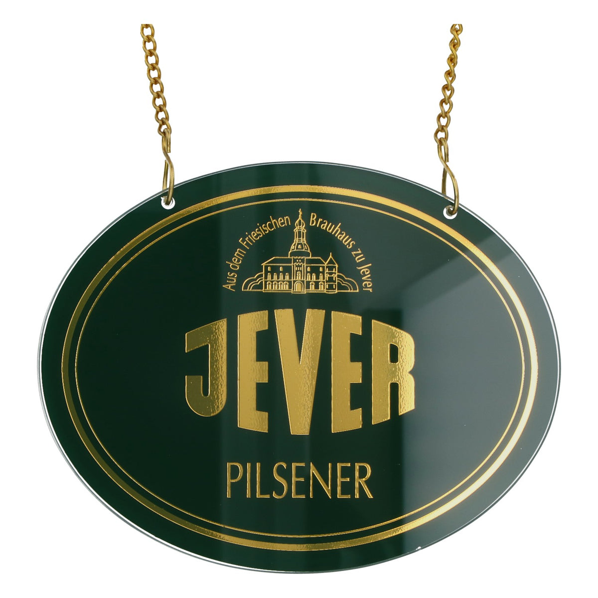 Jever Pilsener Plastic Tap Sign with Chain – Bar Decor – Beer