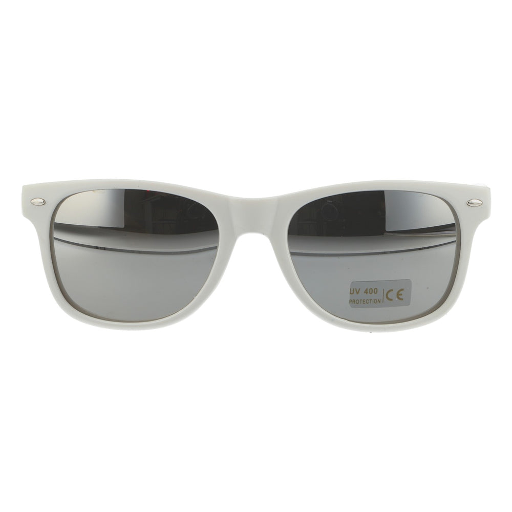 Jim Beam Sunglasses, White, UV 400, Mirrored Lenses, Wayfarer Style, Fan Item