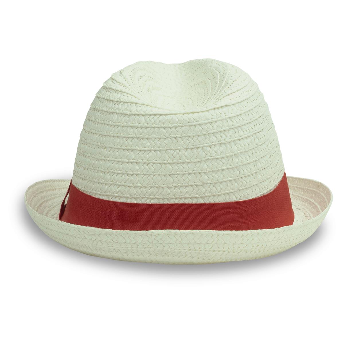 Jim Beam Whiskey Hat Panama Hat Summer Hat White Red Stage – View 3