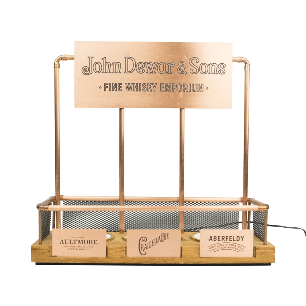John Dewar & Sons Whiskey Glorifier Neon Sign LED Display Stand Bottles